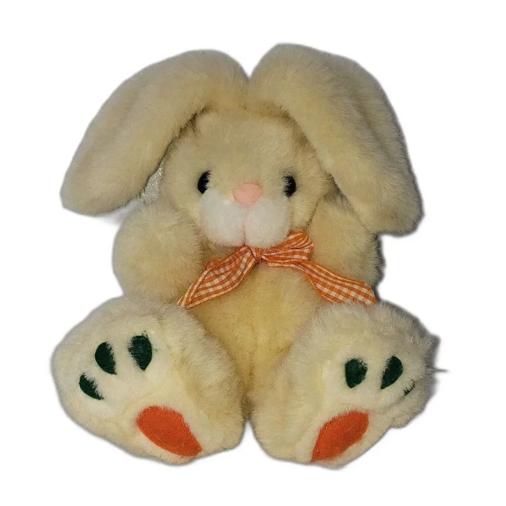 Vintage Lemonwood Asia Bunny Rabbit Plush Carrot Feet Stuffed Animal Easter